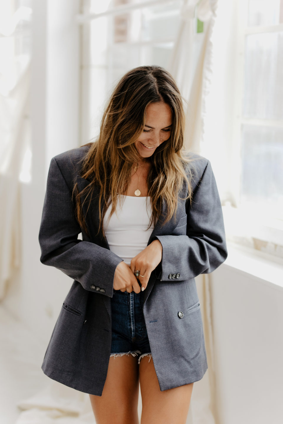 Oversized blazer navy