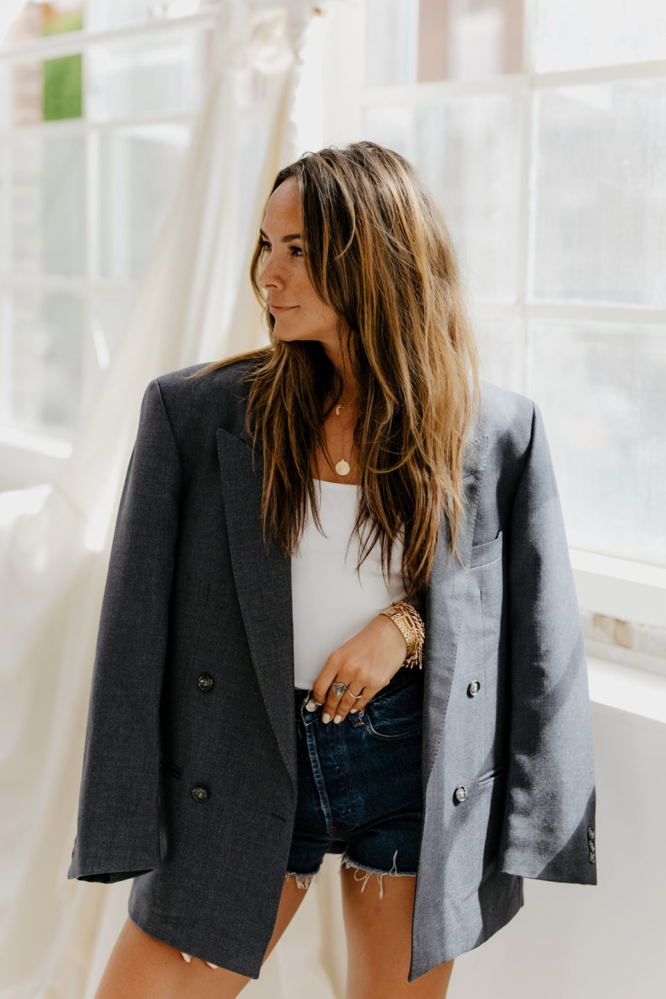 Oversized blazer navy